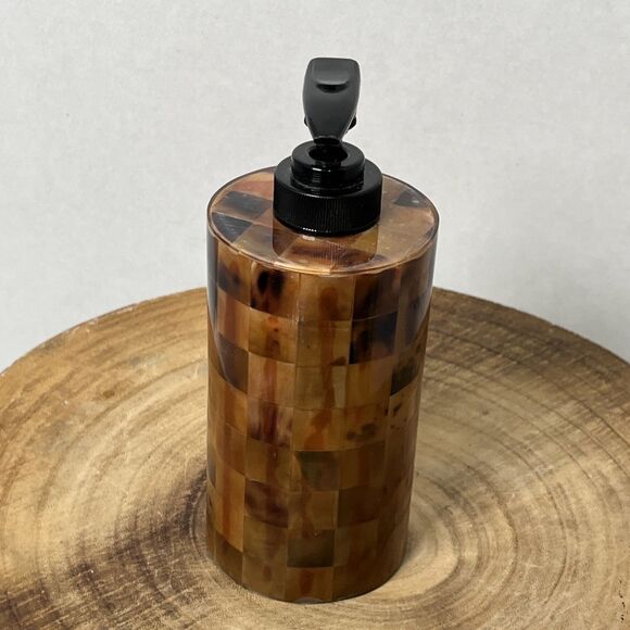 Labrazel Tortoise Shell Style Tile Luxury Soap Dispenser Bathroom Accessory - Picture 4 of 6